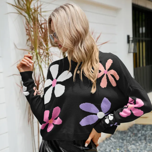 Fashion Casual Versatile Knitted Top Black - Shop at LoveMi