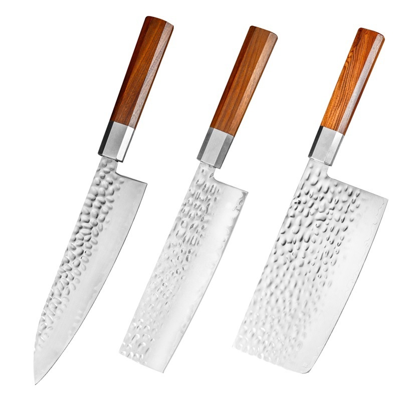 Damascus Sanhe Steel Forging Kitchen Knife Household