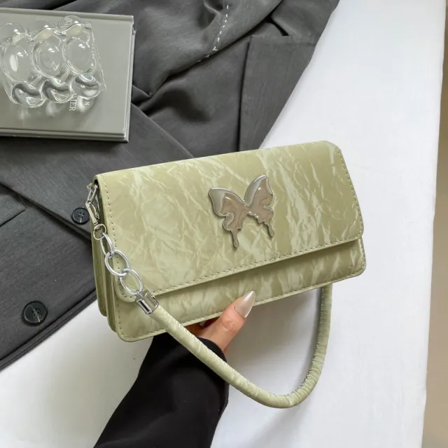 Diamond Chain Simple Shoulder Messenger Bag Green - Shop at LoveMi