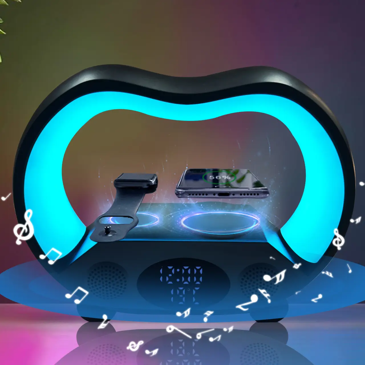 6 in 1 Smart Remote Control Bluetooth-compatible Ambience Intelligent LED Table