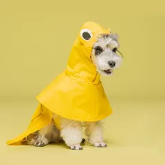 Pet Dog Cape-style Raincoat Waterproof - Yellow - View 1