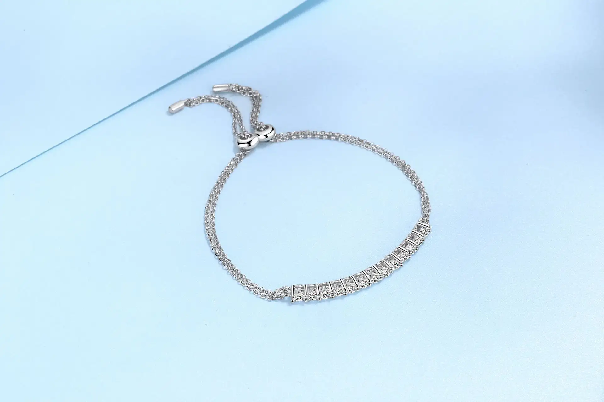 S925 Moissanite Silver Bracelet Female