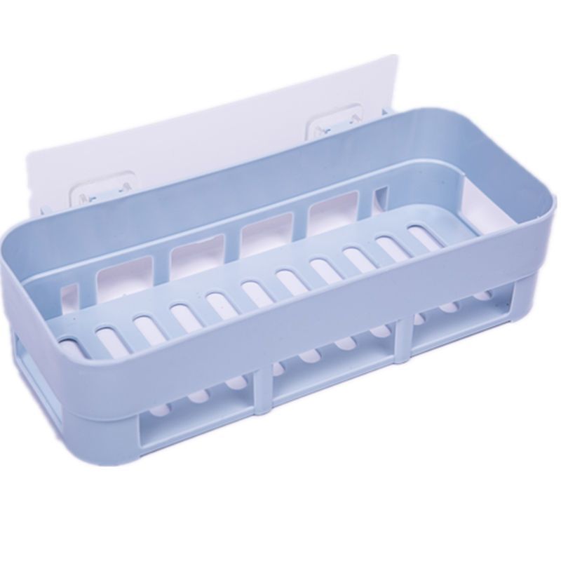 Bathroom Shelf Wall-mounted Tissue Box Storage Rack Draining Soap Dish