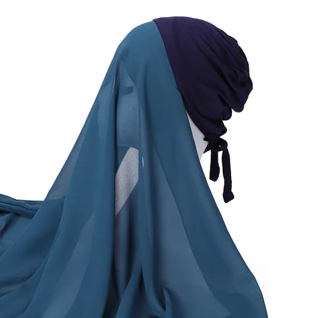Pearl Chiffon With Elastic Bottoming Hood Scarf 12 Ha Qing - Shop at LoveMi