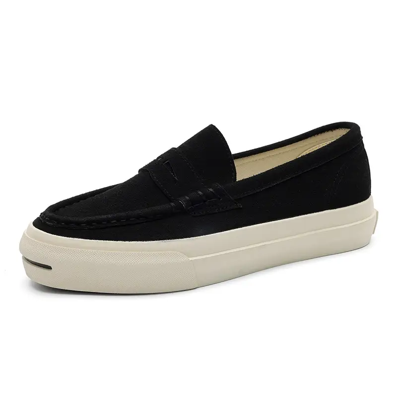 Breathable Suede Low-top Classic Chunky-soled Loafers