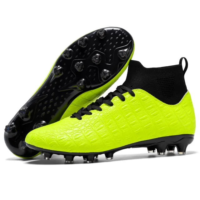 Football Men's High top Foot Sock Training Shoes Green - Shop at LoveMi
