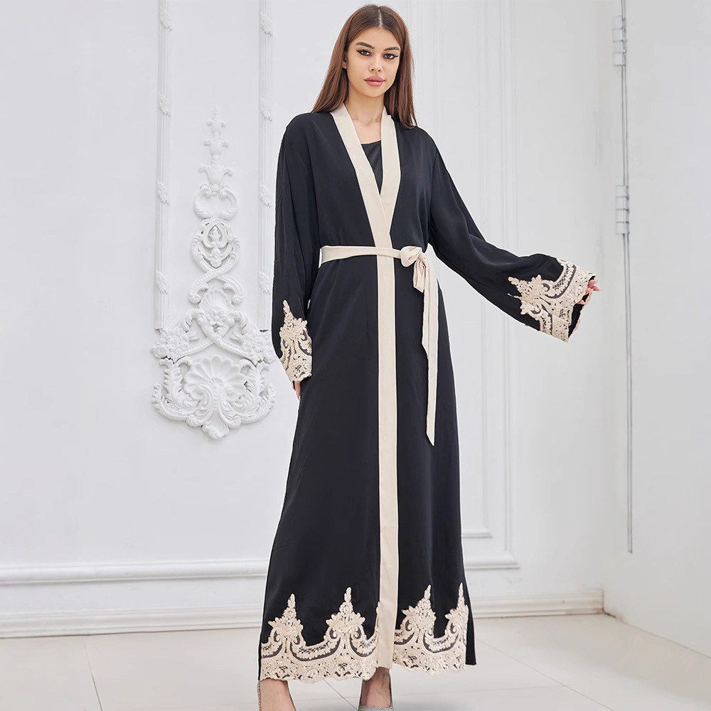 Fashion Embroidered Robe Turkey Casual Cardigan Dress Women — image 1