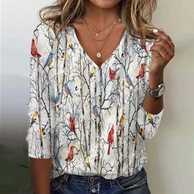 Women's 3D Printed Casual Long Sleeve T shirt Zhcxtx25527 Xxl - Shop at LoveMi
