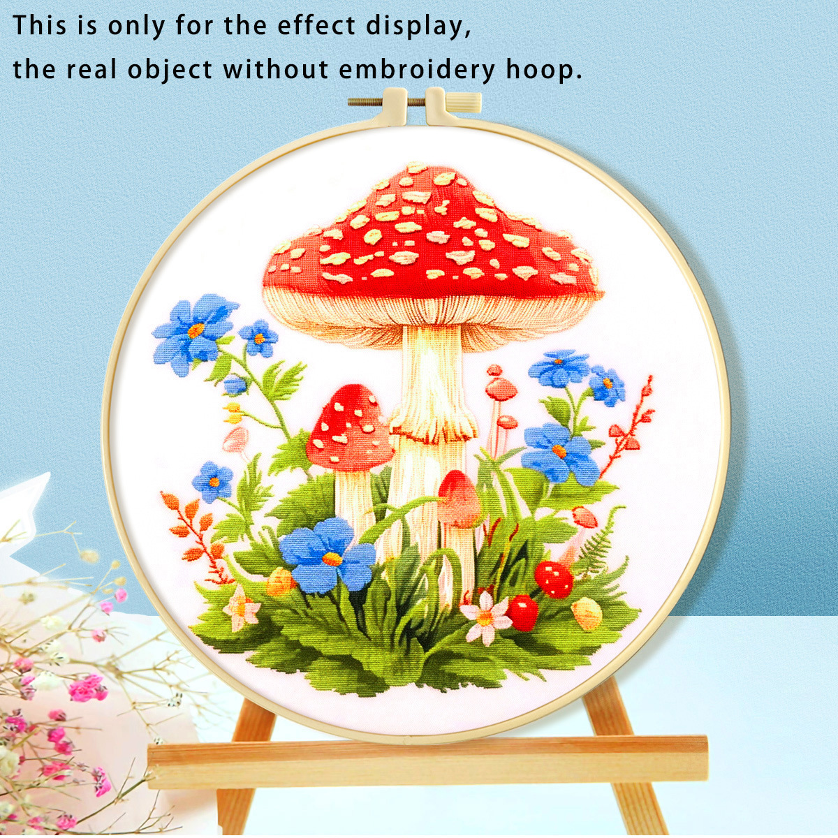 Mushroom Embroidery Handmade Material Package DIY Kit