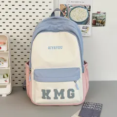 Children's Mini Contrast Colour Backpack All-match Bag - Blue - View 1
