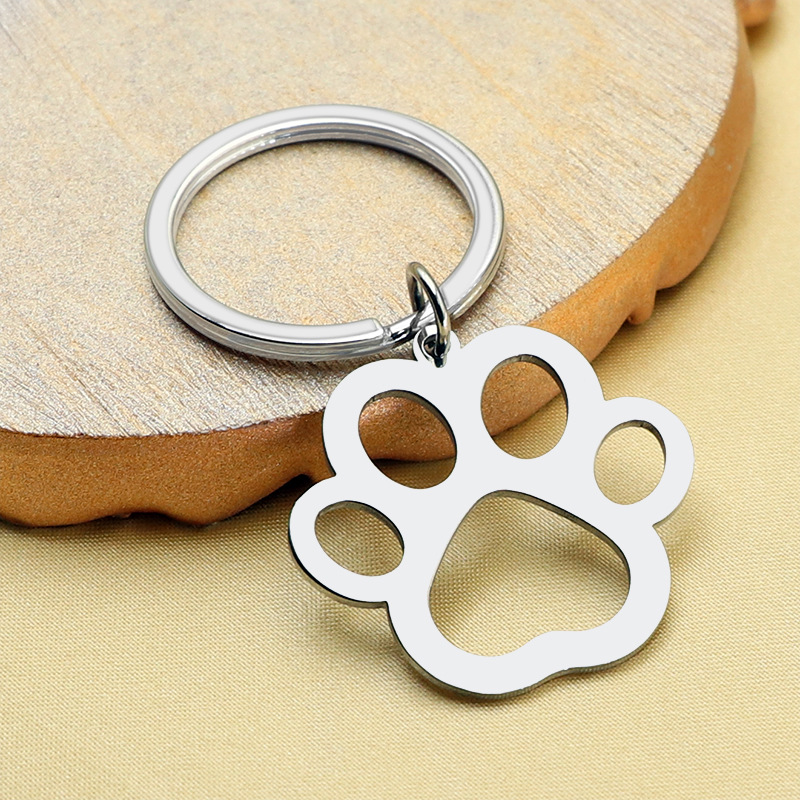 Pet Collar Hollow Paw Handbag Pendant