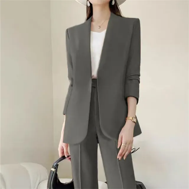 Korean Casual Fashion Temperament Business Suit Gray - Shop at LoveMi