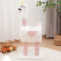 Multi-functional Sisal Cat Climbing Frame Cat Nest One-piece Non-chip Grinding Claw Cat Toy - White - View 1