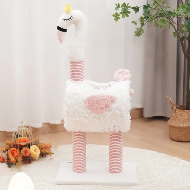 Multi functional Sisal Cat Climbing Frame Cat Nest One piece Non chip Grinding Claw Cat Toy White - Shop at LoveMi