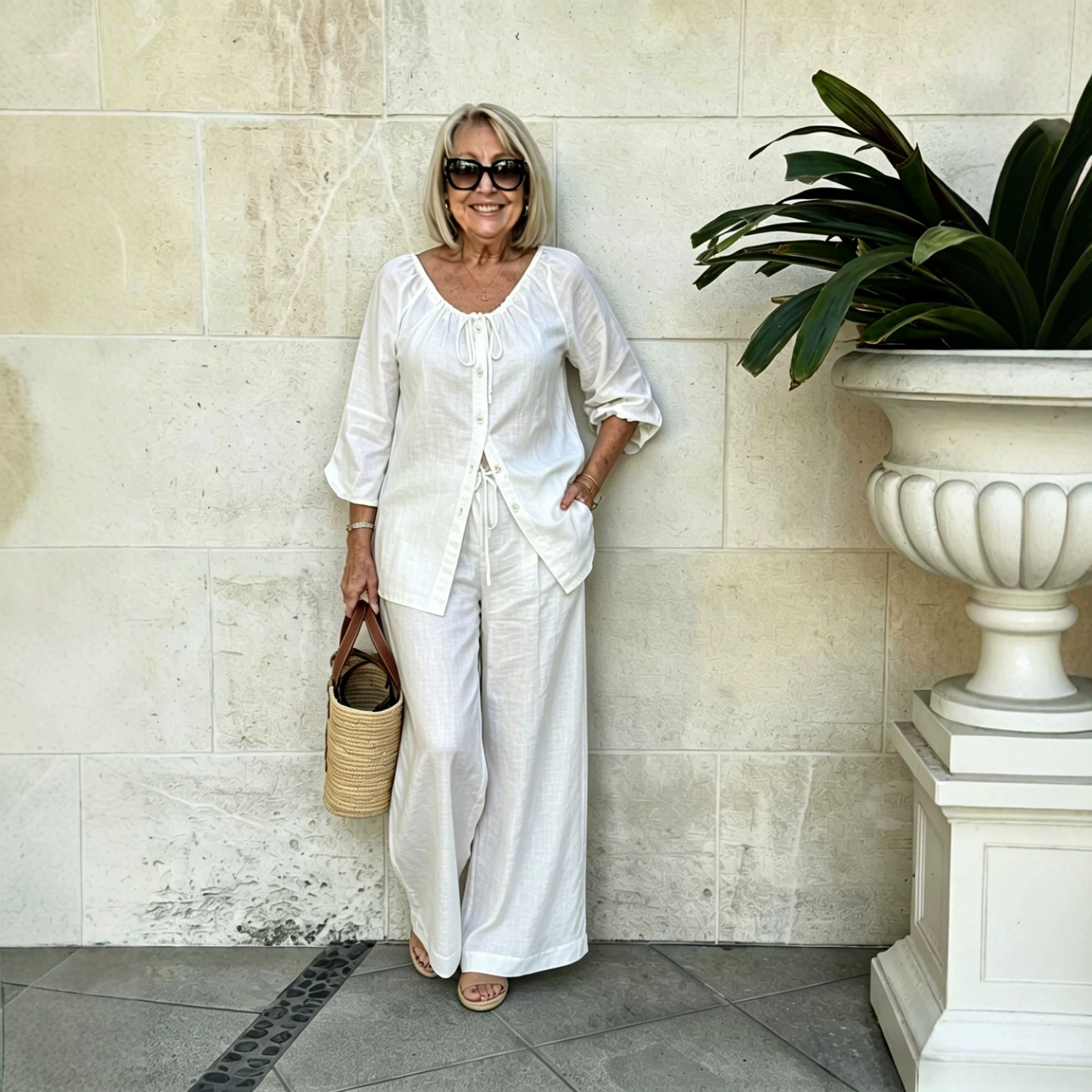 Loose-fitting Casual Top And Long Pants Two-piece Set
