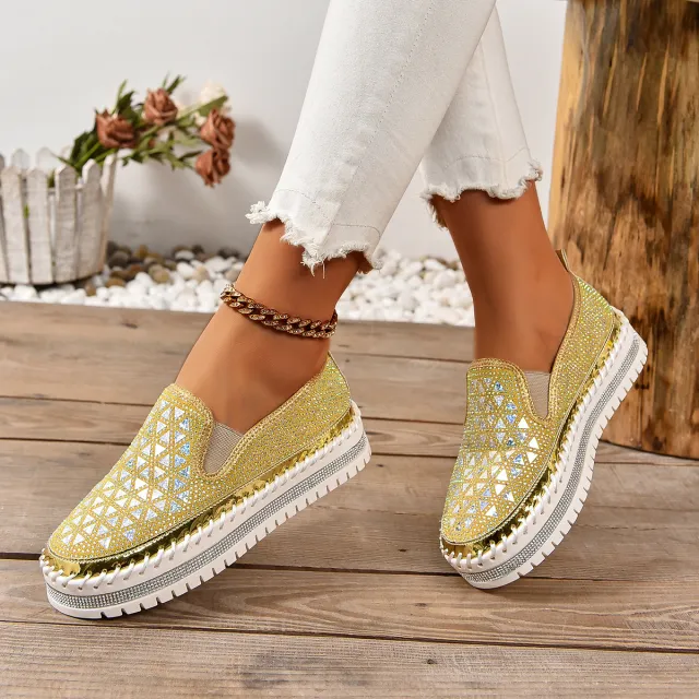 Casual Sneakers Pedal Four Seasons Thick Bottom All matching Flat Shoes Yellow - Shop at LoveMi