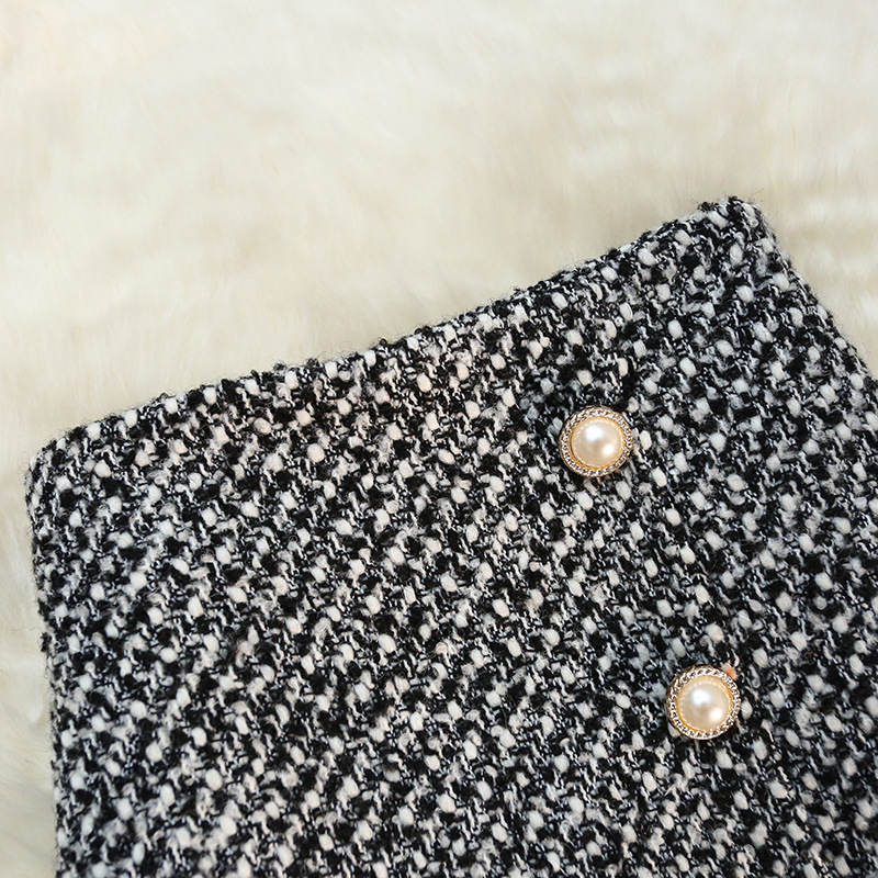 Women's Tweed Skirt New Autumn And Winter Sweater