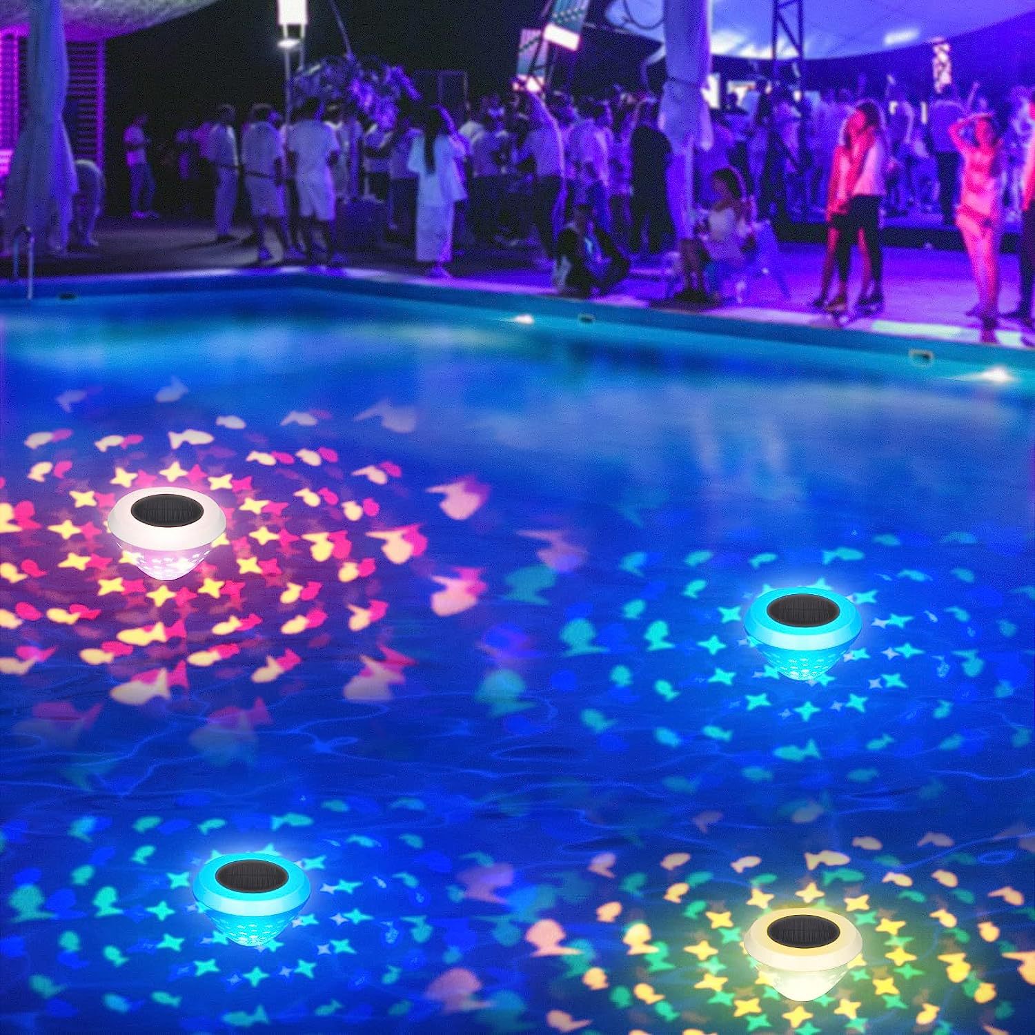 Solar-Powered Small Fish Floating Pool Light LED Color-Changing Waterproof Pond Lamp