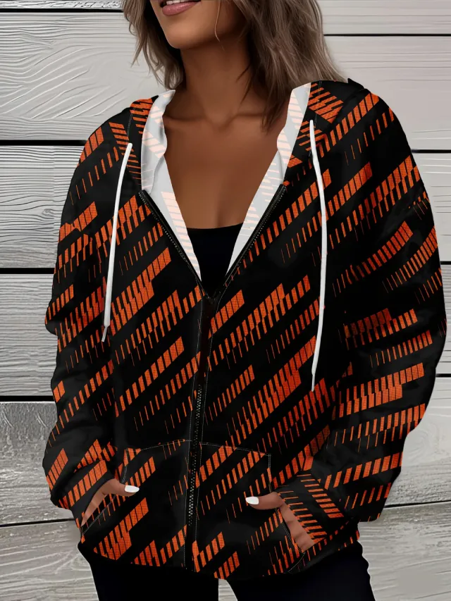 Casual All matching Fashion Trendy Plaid Stitching Breathable Zipper Sweater Mf08Jl250731Y146 - Shop at LoveMi