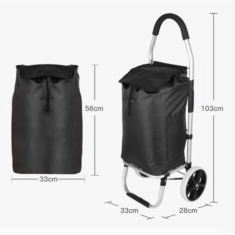 Aluminum Alloy Shopping Cart Pull Rod Folding Cart