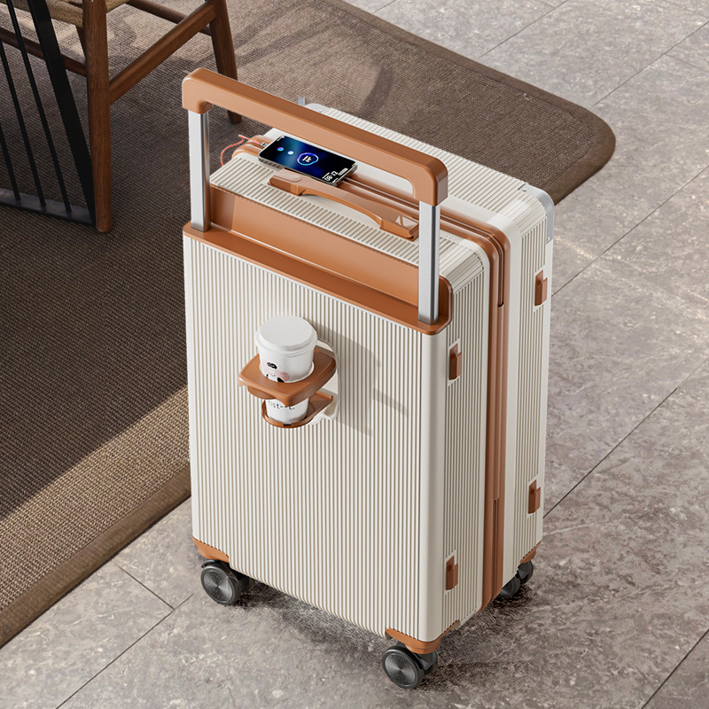 Wide-handle Suitcase Travel Case Luggage With Omnidirectional Silent Wheels And A Combination Lock