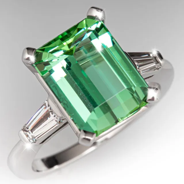 Square Emerald Ring Fashion Simple Temperament Lady Green - Shop at LoveMi