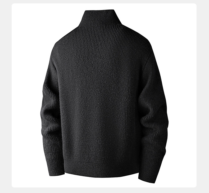Warmth-Boosting Men’s Turtleneck Loose Knit Sweater - Thickened