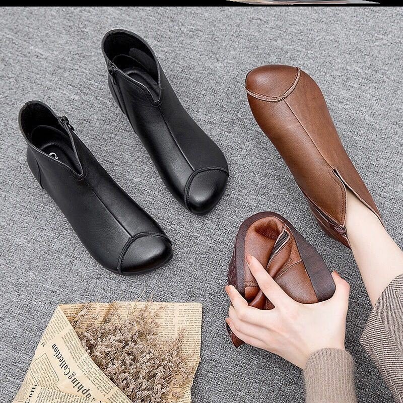 Title 2, Soft Leather Womens Martin Boots Retro Handmad...