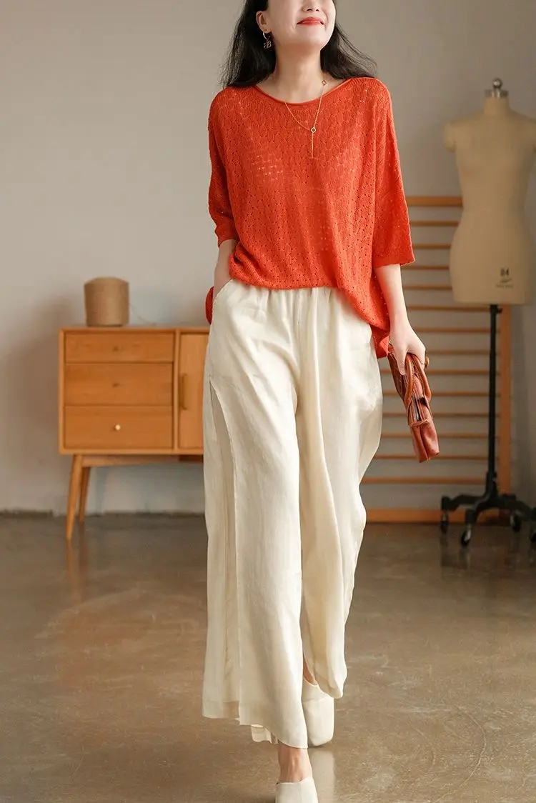 Title 16, High-quality Leisure Hemp Hemp Wide Leg Pants F...