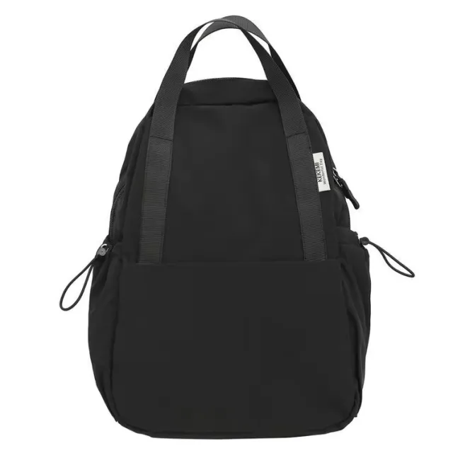 Simple Solid Color Backpack Multi functional Ultra light Waterproof Large Capacity Black - Shop at LoveMi