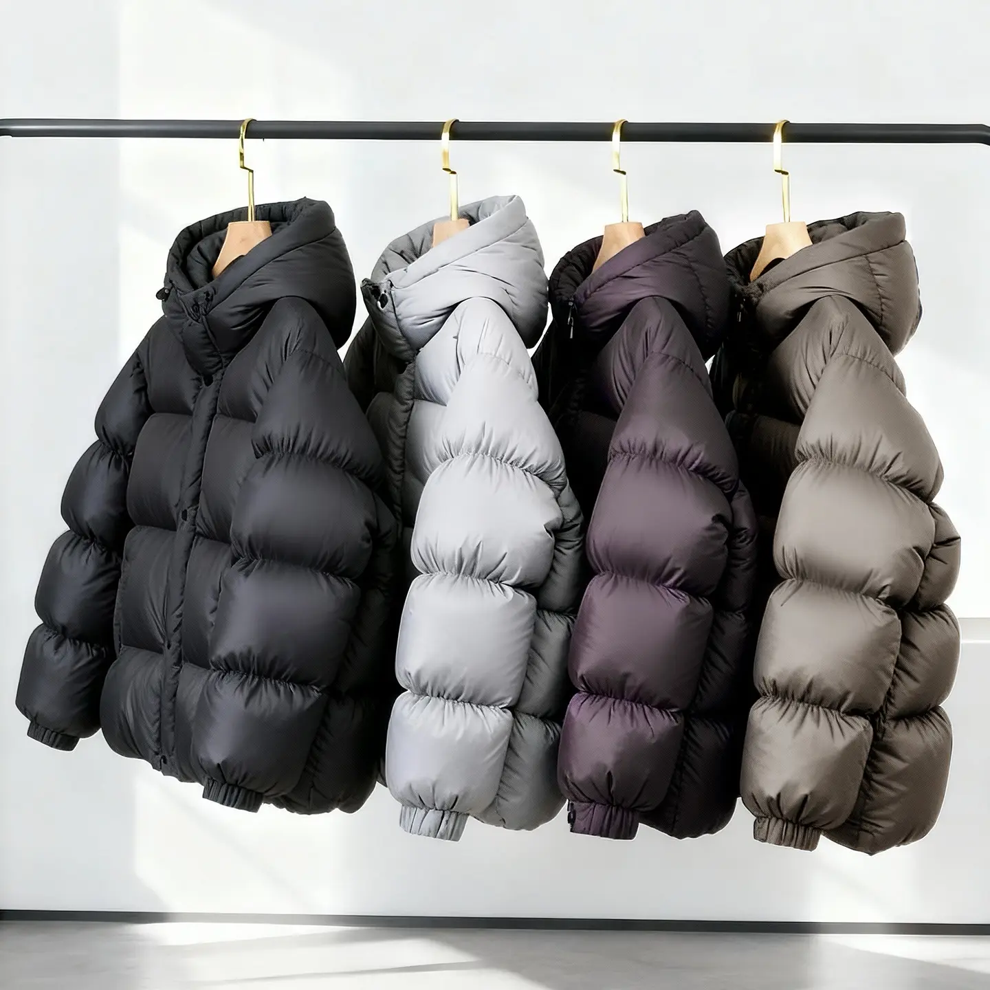 Men's Casual Loose-Fitting Hooded Down Jacket