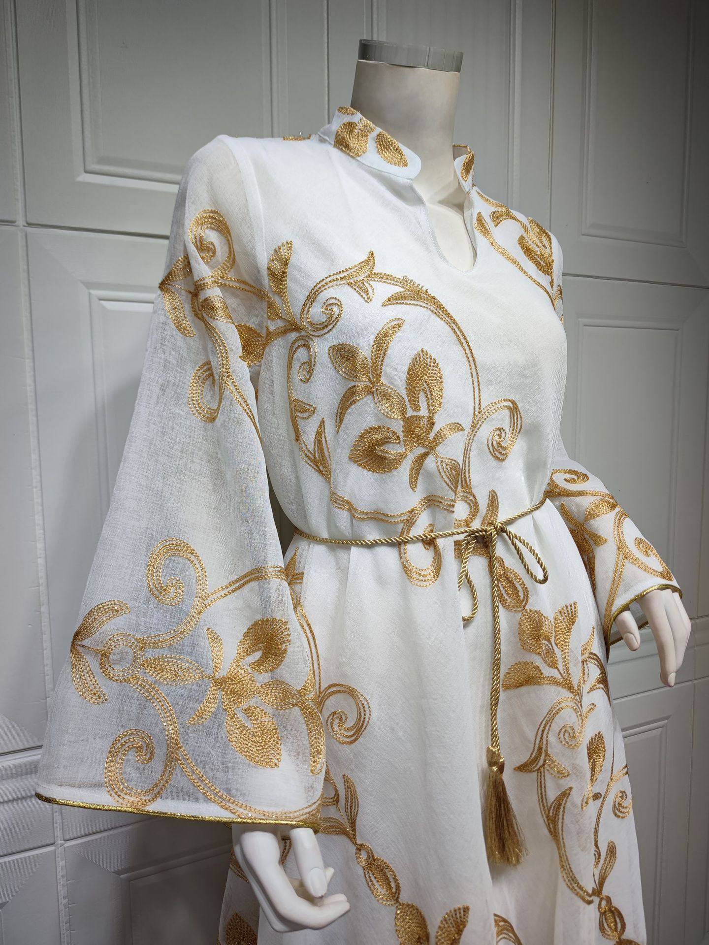 Arab Dubai Embroidered Mesh Dress European Muslim Party Dinner Fashion - Image 23