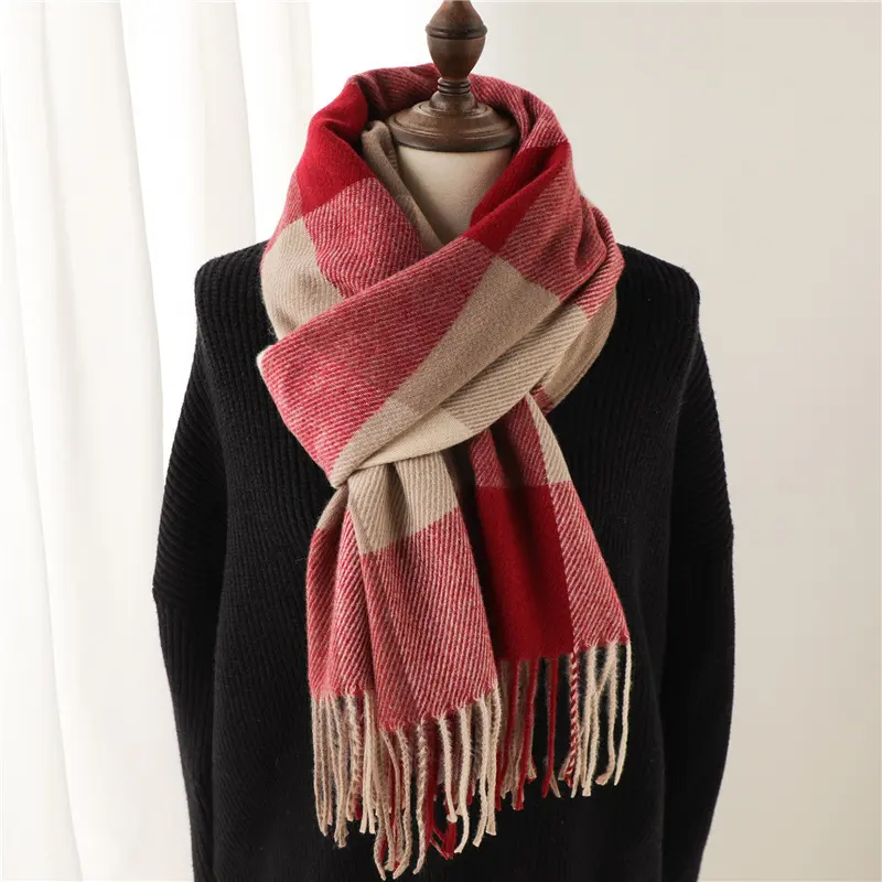 Thick Warm Outer Shawl Tassel South Korea Artificial Cashmere