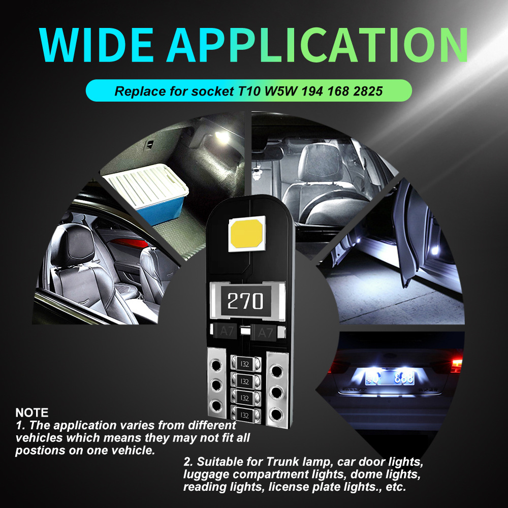 LED Car Light T10 W5W Width Lamp 8