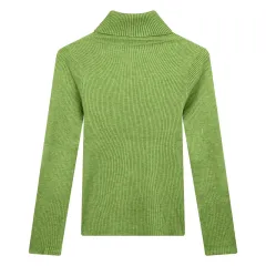 Thickening Inner Wear Skinny Versatile Long Sleeve Thermal Turtleneck Sweater For Women - Avocado Green - View 1