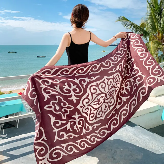 Sun proof All matching Shawl Beach Travel Dual use Outdoor Beach Towel Picture 12 - Shop at LoveMi