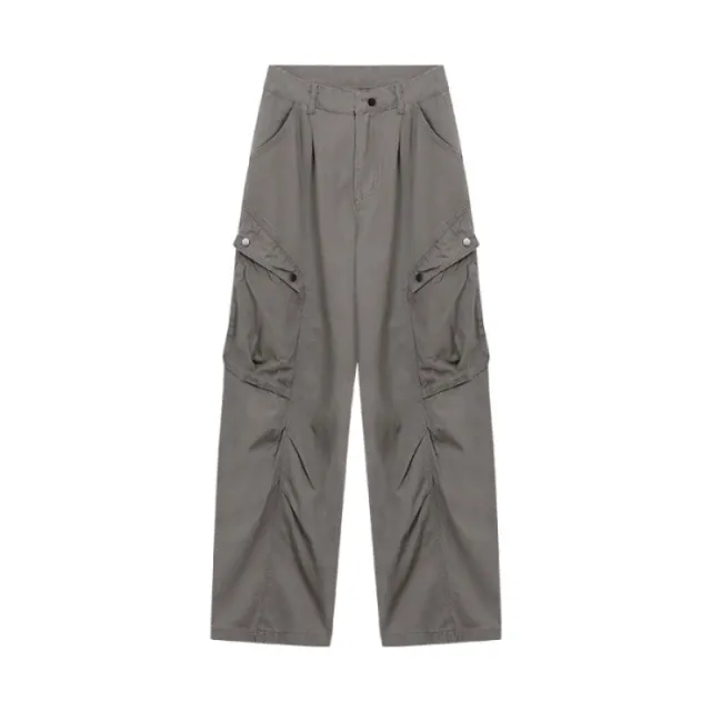 Retro Overalls Jeans Women's Early Autumn High Waist Loose Gray Green - Shop at LoveMi