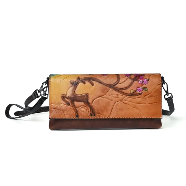 Retro Embossing Colored Clutch Small Toe Cap Red - Shop at LoveMi