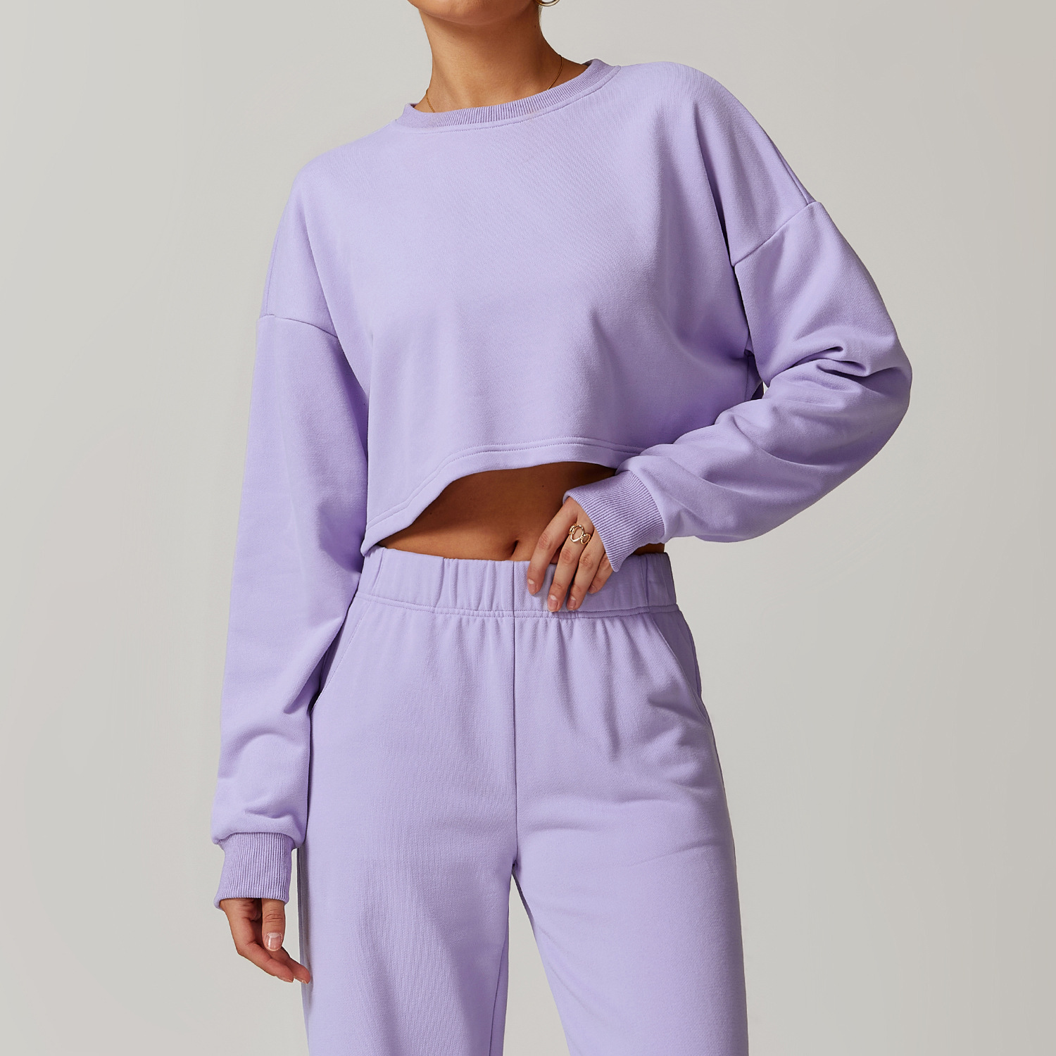 Round Neck Sweater Sports Running Loose Fashion