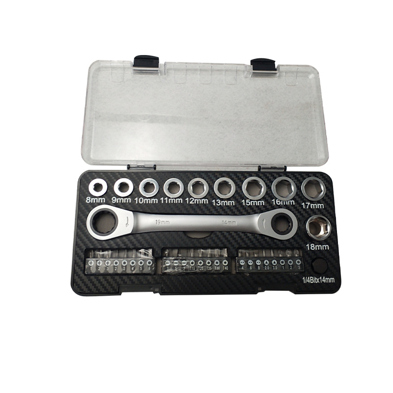 Ratchet Wrench Set Sleeve Screwdriver Set Amazon Ebay Tools Hot Selling Product Multi-function Two-way Ratchet — foto 3