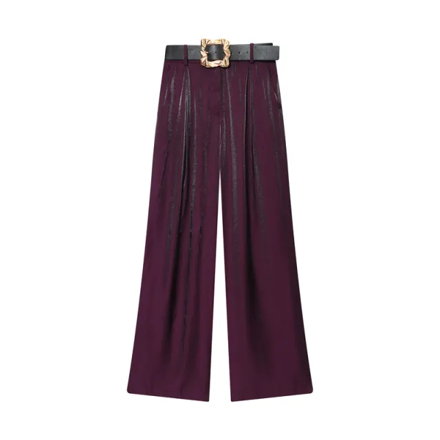 Balloon Top With Belt Slacks Suit Pants - Shop at LoveMi