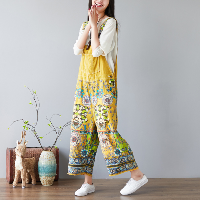 Title 2, Womens Printed Crotch Denim Wide-leg Pants, of...