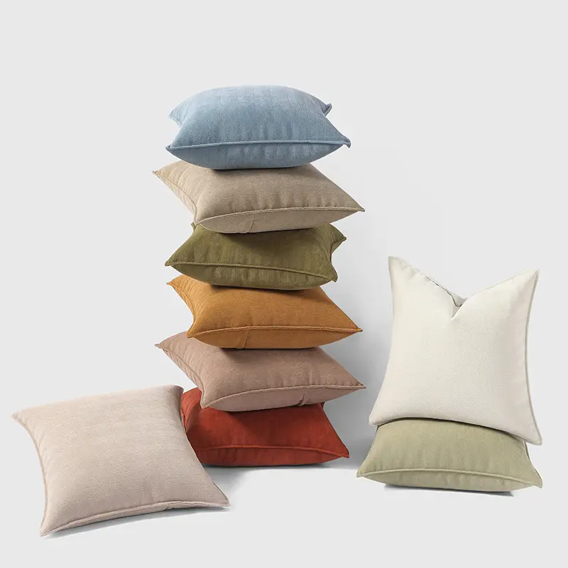 Herringbone Trim Sofa Throw Pillow Cushion Cover