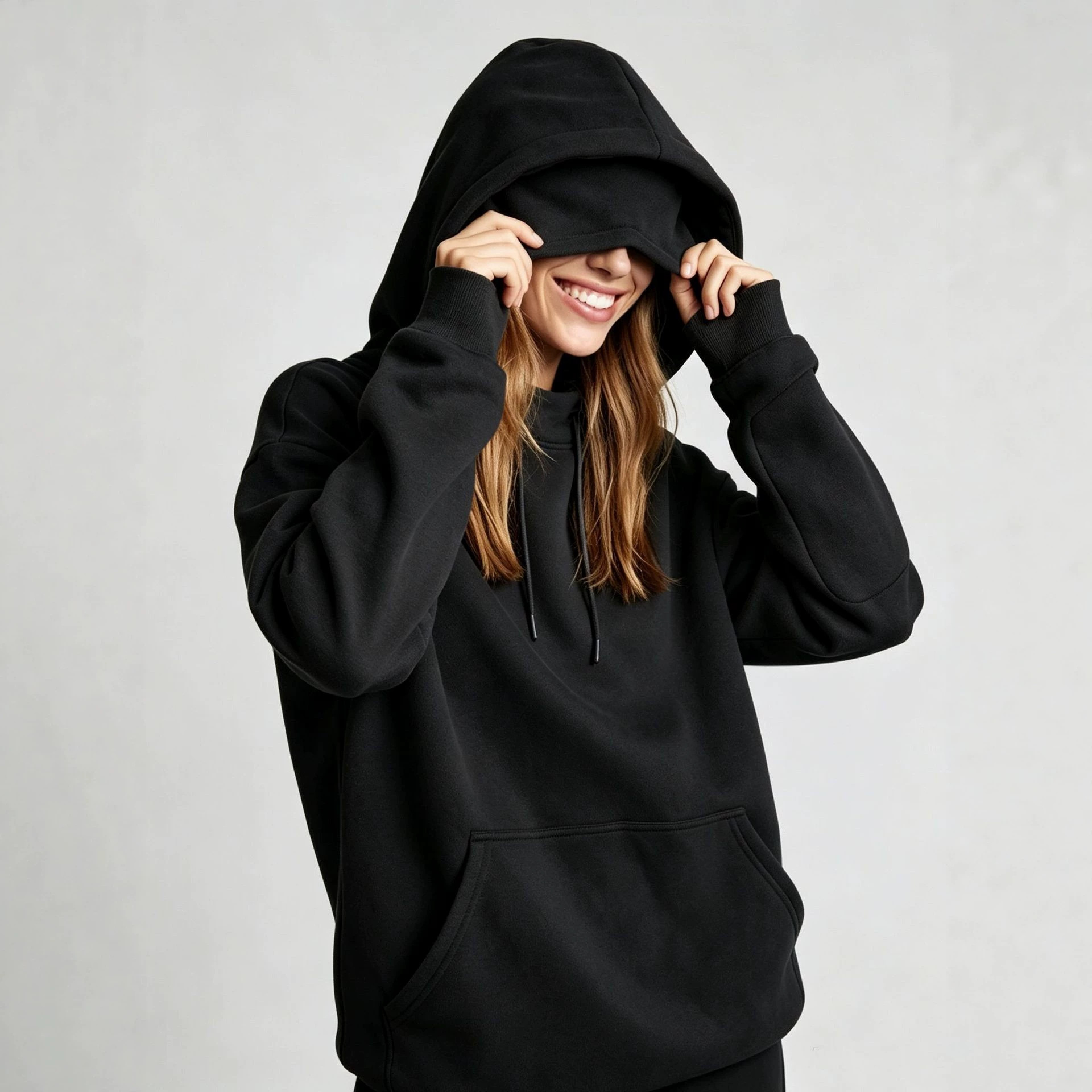 Women's casual hooded sweatshirt styled for everyday wear