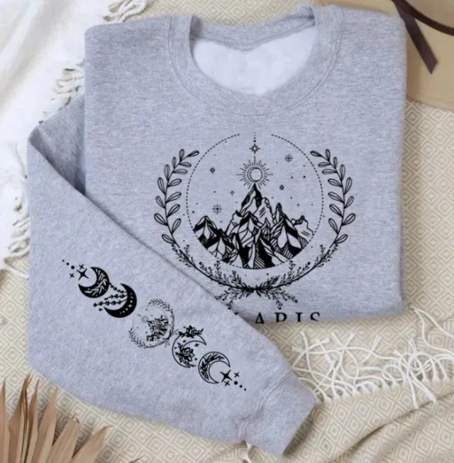 European And American Fashion Casual Round Neck Sweater Gray With Black Letters - Shop at LoveMi
