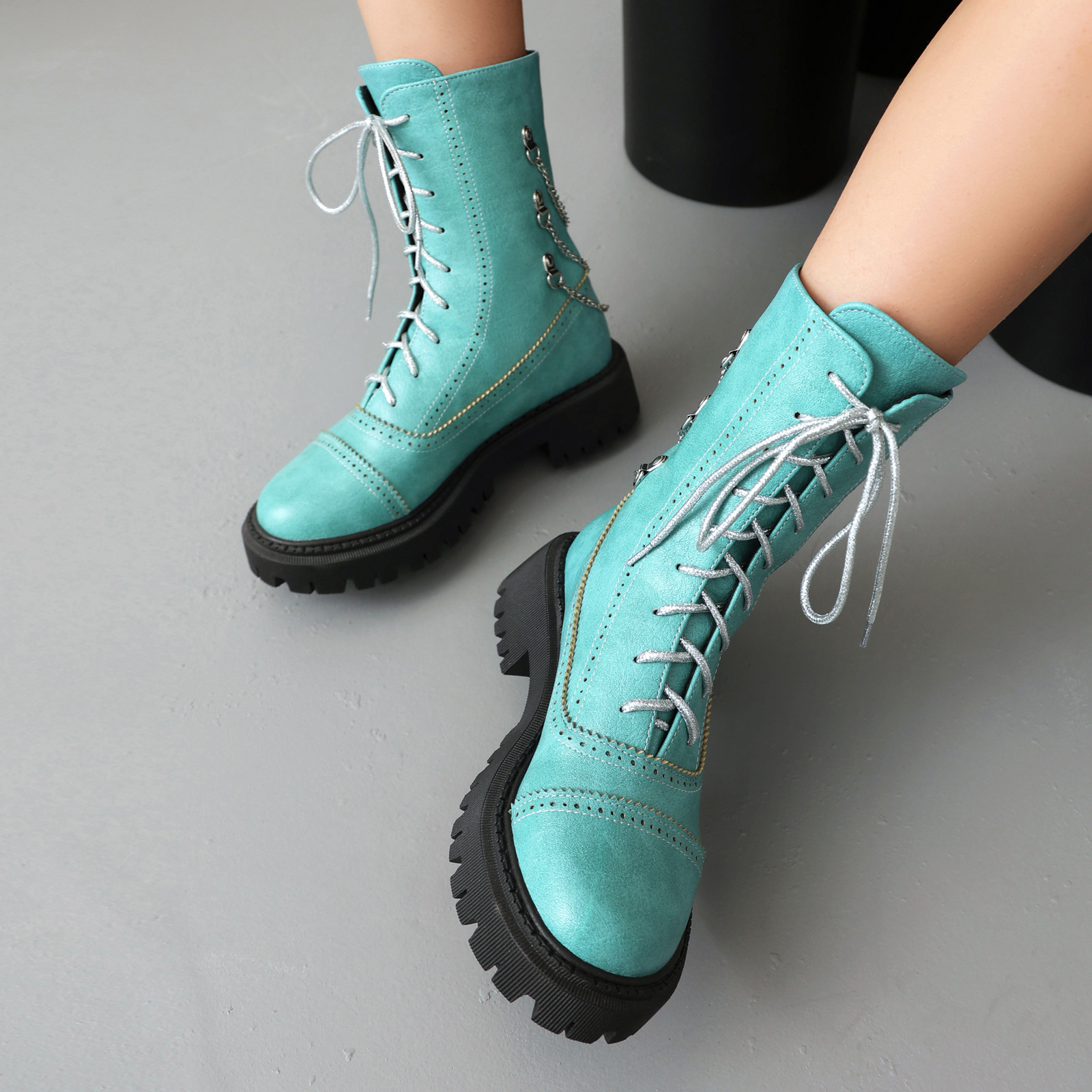 Women’s Chunky Heel Mid-Calf Dr. Style Boots