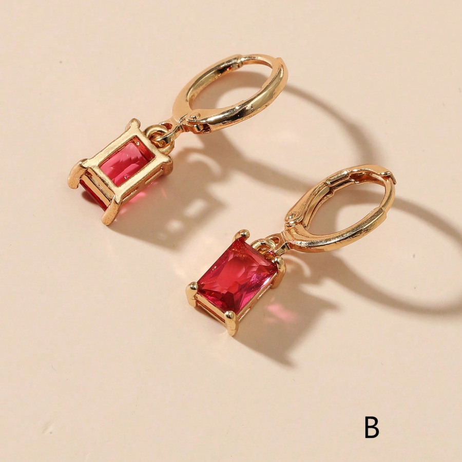 Minimalist Square Zircon Earrings