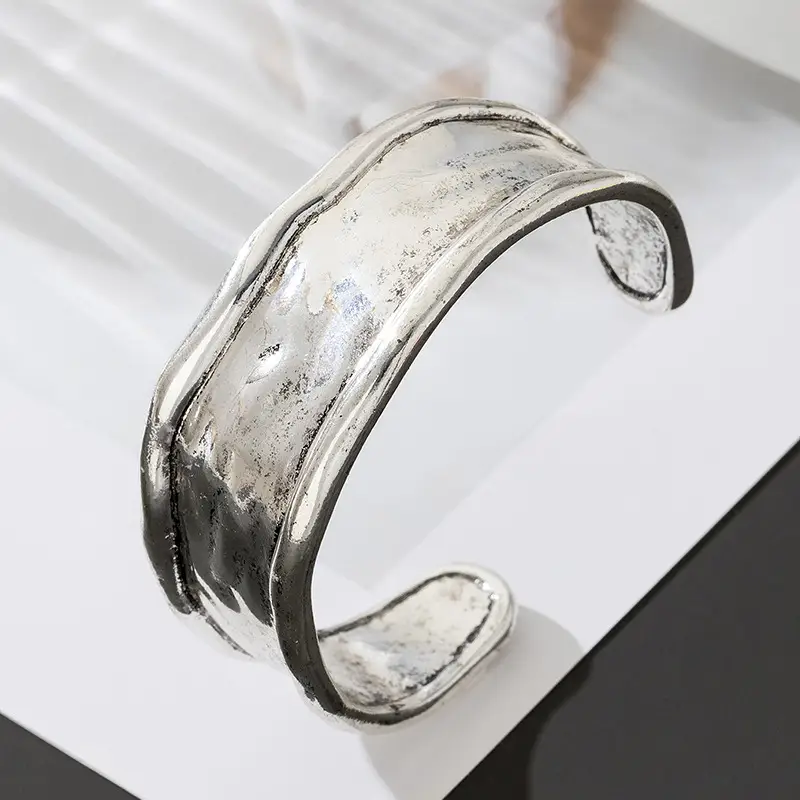 Heavy-duty Textured Curved Distressed Bracelet