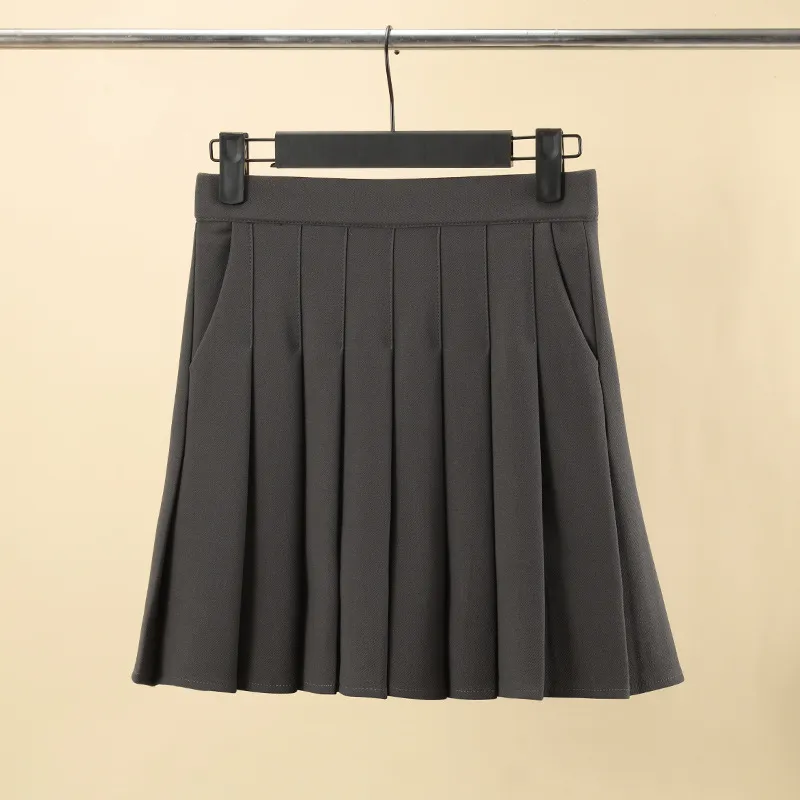 Casual Women's Clothing Slimming High Elastic Waist Anti-exposure Short Culottes - Grey