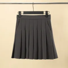 Casual Women's Clothing Slimming High Elastic Waist Anti-exposure Short Culottes - Grey - View 1